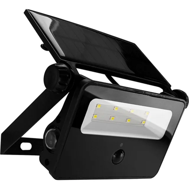 STRÜHM SANTOR - Led Solar - Zonne-energie - Buiten Wandlamp- 2w 200 Lumen -Zwart - met bewegingssensor