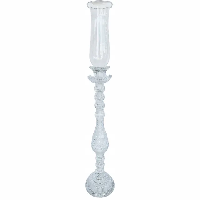 Madex Kristallen Kandelaar 79 cm - Elegant Glaswerk voor Sfeer Transparent