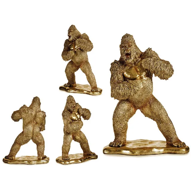 Gift Decor Decoratieve figuren Gorilla Gouden Hars (25 x 56 x 42 cm)