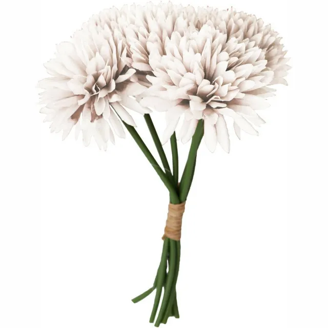 Chaks Kunstbloemen boeket dahlia - wit - 26 cm - bloemstuk - onderhoudsvrij