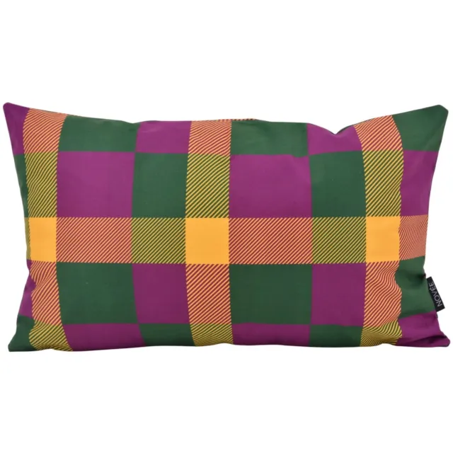 NOVÉE Checker Tartan Kussenhoes | 30x50 cm | Katoen/Polyester groen