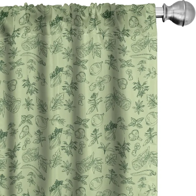 ABAKUHAUS Gordijnen – Mint Pistache, 2x 150x175 cm – Microvezel Groen