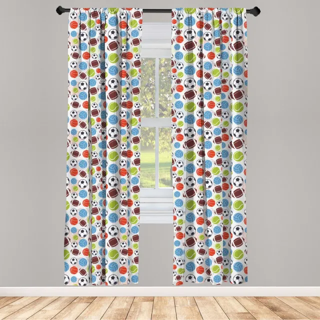 ABAKUHAUS Sport Voorhangen – 2x75x245 cm – Multi-kleur Mehrfarbig