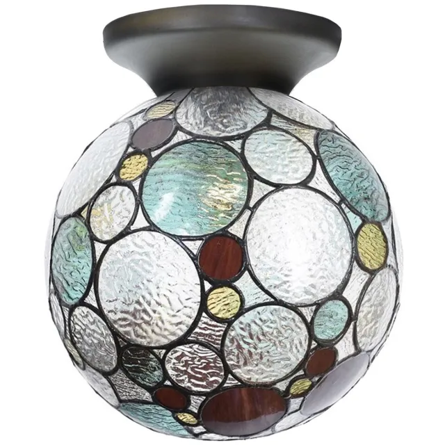 Coloured by Art Tiffany Plafonnière Endless - Art Deco Trade Petrol