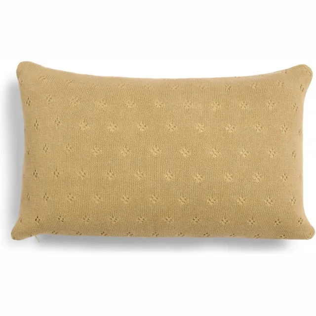 Essenza Knitted Ajour Sierkussen Fern yellow - 30x50 cm