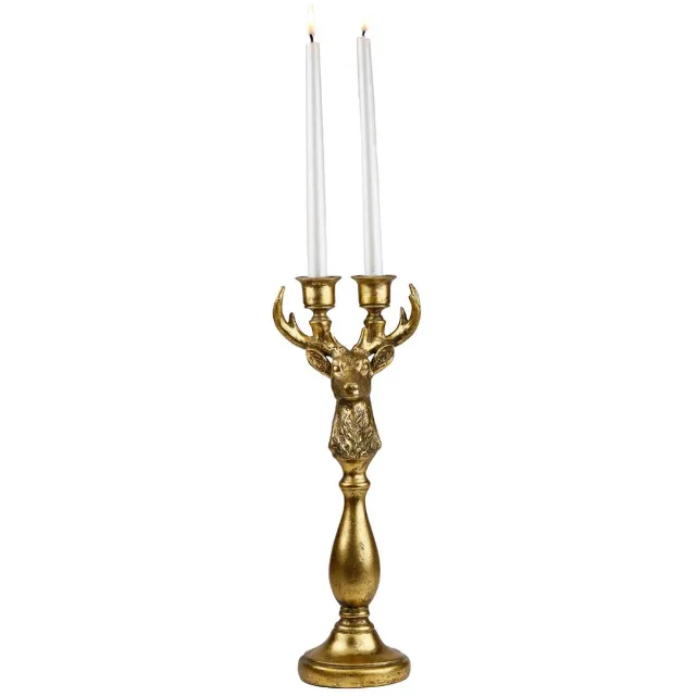 Goodwill Kaarsenhouder Hert - Goud - H 38 Cm