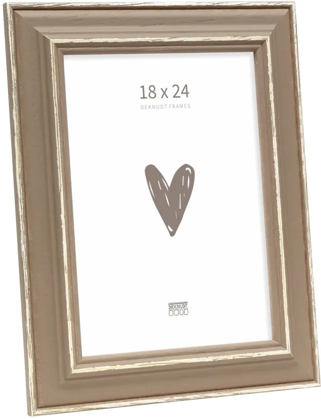 Deknudt Frames fotolijst S221F3 - bruin met naturel accent - 18x24 cm
