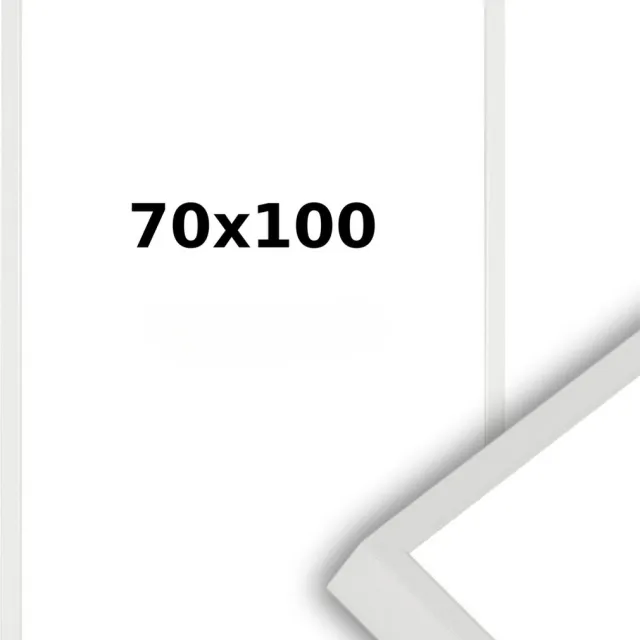 Lichtendonk Aluminium Wissellijst 70 x 100 Wit - Ontspiegeld Acrylite - Professional