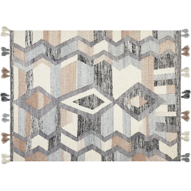 Beliani AYGEZARD - Kelim vloerkleed - Multicolor - 160 x 230 cm - Wol Meerkleurig
