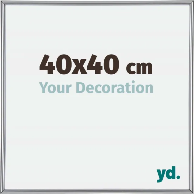 yd. Your Decoration - Fotolijst 40x40 cm - Kunststof - Zilver Hoogglans - Annecy