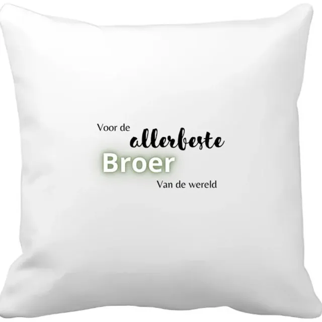 Akyol voor de allerbeste broer van de wereld Kussen hoes - Broer - de beste broer - verjaardagscadeau - verjaardag - cadeau - cadeautje voor broer - broer artikelen - kado - geschenk - gift - 40 bij 40 cm Multicolor