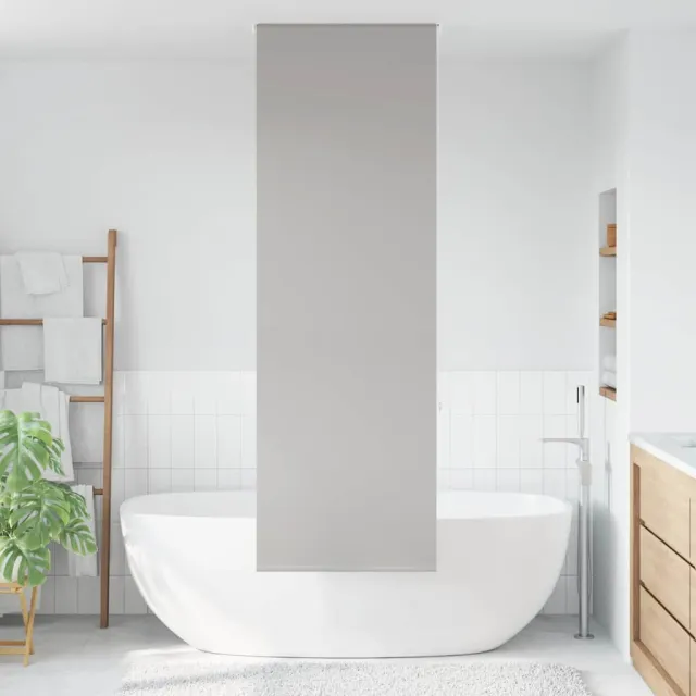 vidaXL Doucherolgordijn 70x240 cm stofbreedte 66 cm grijs