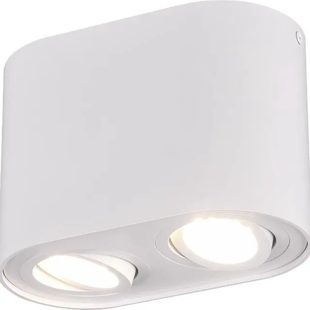 Trio COOKIE - Plafondlamp - Wit mat - excl. 2x GU10 4,9 W - Dimbaar met schakelaar - Niet extern dimmerbaar