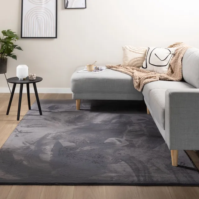 NATURL. Zacht laagpolig vloerkleed - Cozy Antraciet - 150x230cm