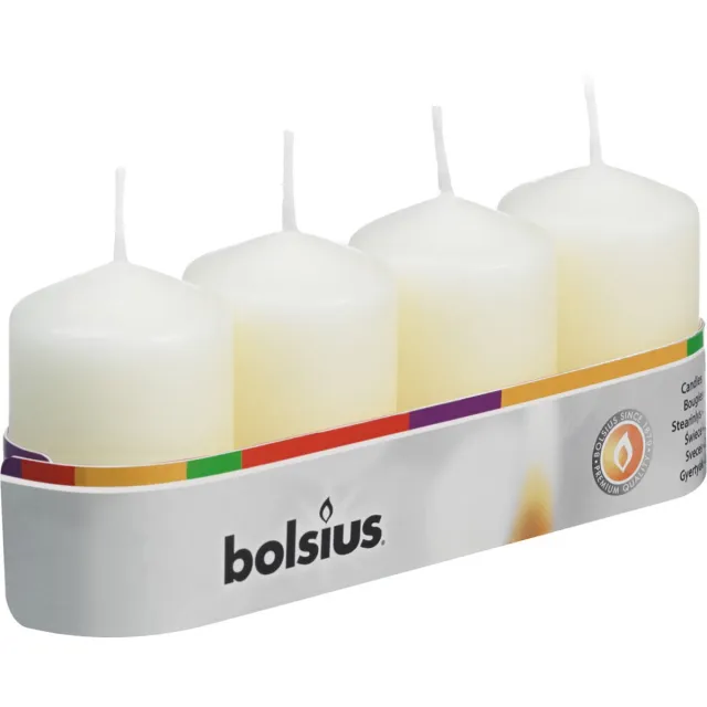 Bolsius stompkaars 60/40 4st ivoor beige