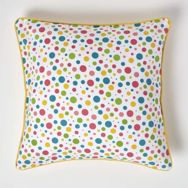 Homescapes Katoenen kussenhoes met stippen, 60 x 60 cm Multi