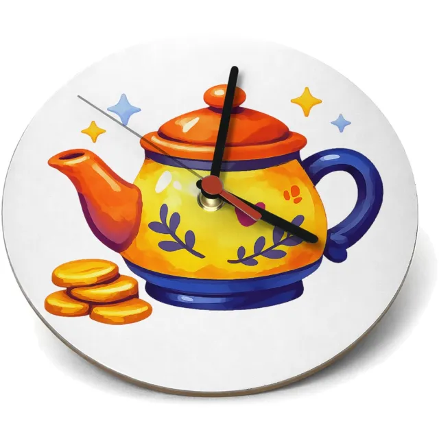 Mr Cadeautjes Klok rond Ø 19 - design Motiverende spaarprint met een frisse ochtendlook en een kle | cadeau Wit