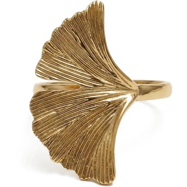 Homexclusive Servetring - Servetring Set Van 4 - Servetring Goud - Servetring Blad - Tafeldecoratie Goud