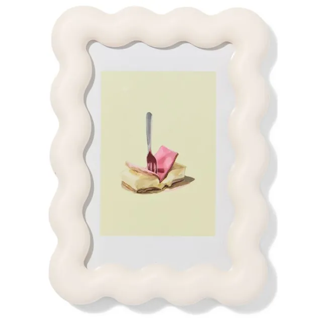 HEMA Fotolijst 10x15cm hout golf (wit)