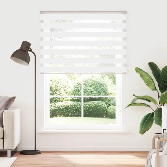 vidaXL Zebra rolgordijn 155x230 cm stofbreedte 150,9cm polyester wit