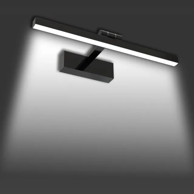 NAIZY Spiegelverlichting Badkamer - 40cm Breed - Spiegel Lamp - Badkamer 10W - Koudwit LED - Spiegelkast Verlichting - IP44 Waterdicht - Wandlamp - Kastverlichting - Badlamp J01 - Met 180° Rotatie - NAIZY