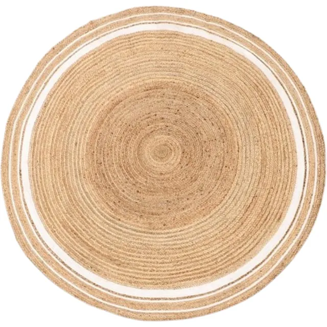 Dutch Lifestyle Jaipur Klassiek - Jute - Vloerkleed - 200x200 cm - Beige