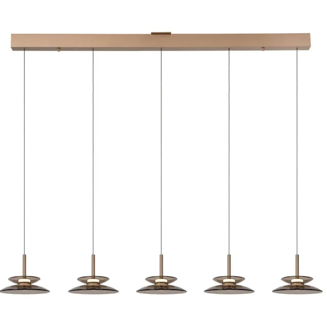Lucide glazen dimbare LED hanglamp 150x23 cm - amber