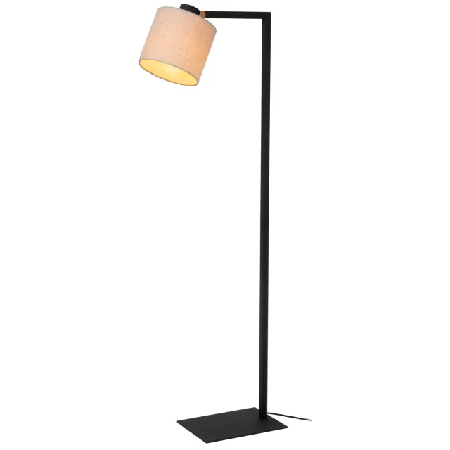 Lucide LESLEY - Vloerlamp - 1xE27 - Zwart