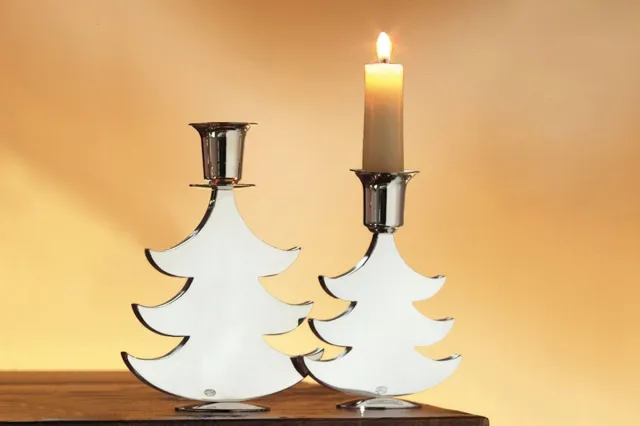 Fink Kaarskandelaar verguld - Kerstboom - 15 cm - 2 stuks - Kerst goud