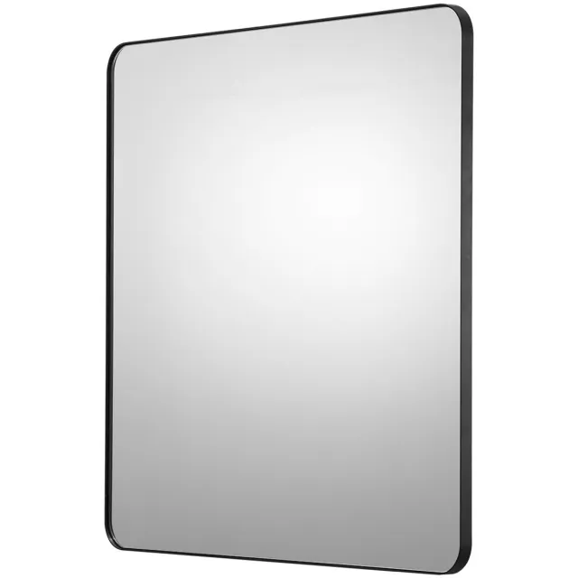 Vevor Vierkante Wandspiegel Make-Upspiegel 915x915x25mm Badkamer Zwart