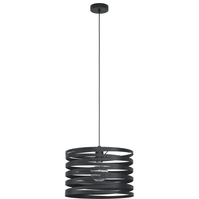 EGLO Cremella Hanglamp - E27(excl.) - industrieel - Ø37 cm - Zwart Zwart;