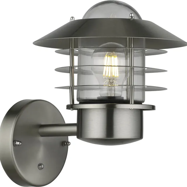 Olucia FELICE - Buitenmuurlamp met schemersensor - Zilver - Vorm: Rond
