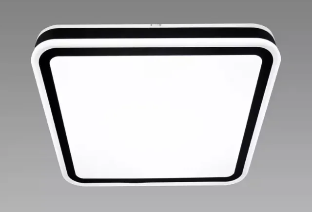 STRÜHM Led plafondlamp - Keuken/Badkamerlamp/buitenlamp - Vierkant - 48w - 4100K Daglicht wit - 5410 Lumen - IP44 - Zwart - 430mm