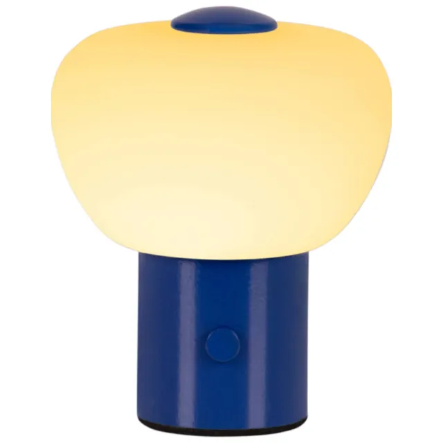 Lucide GUSTAV - Oplaadbare Tafellamp - Accu/Batterij - Ø 8 cm - LED Dimb. - 1x0,8W 2700K - Blauw