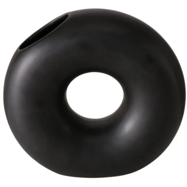 Boltze Home Zwarte vaas, Vaas zwart, Discus vaas