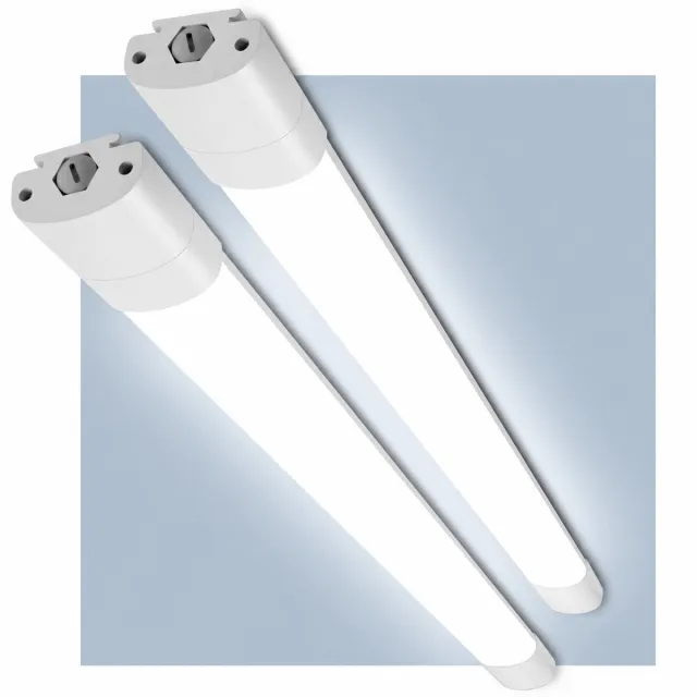 LOVHAUS 2 Stuks LED Lichtbalken 150 cm – 45W 4950 lm – IP66 – Koppelbaar Wit