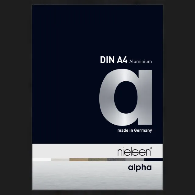 Nielsen Alpha Aluminium Fotolijst Black Matt 21x29,7cm (A4) Mat zwart