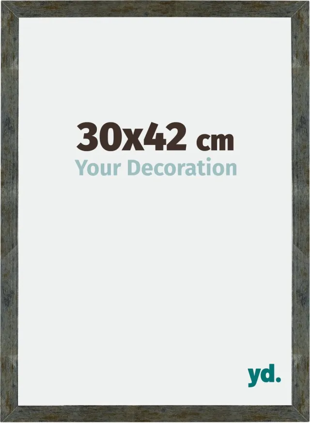 yd. Your Decoration - Fotolijst 30x42 cm - MDF - Blauw Goud Gemeleerd - Mura