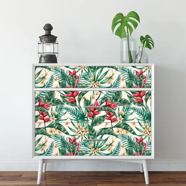 Ambiance Sticker Tropische Paea meubelsticker, 60 x 90 cm Multi color