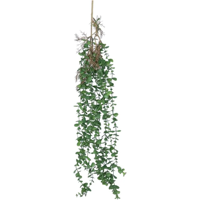 Bellatio Design Kunstbloem/kunsttak Eucalyptus hangend - 97 cm - groen - kunst hangplanten