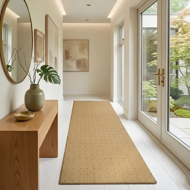 Floordirekt Tapijt Op Maat - Rapido - Woonkamertapijt & Loper voor Woonkamer & Hal - Beige - 200 x 300 cm - Minimalistisch Design - Veel Maten Beschikbaar - in Beige & Violet - Gestippeld