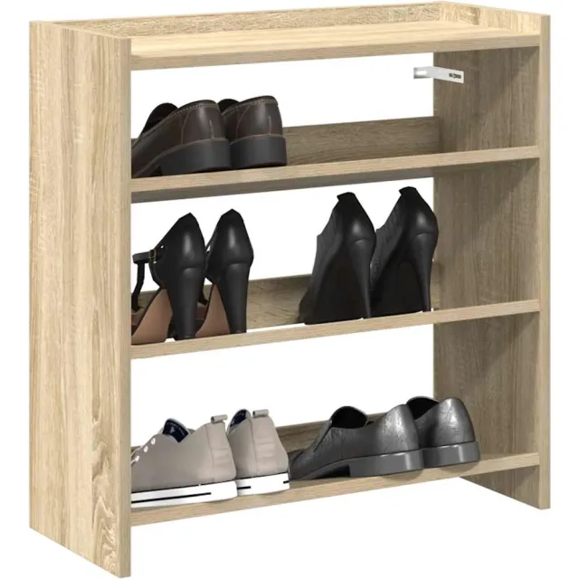 vidaXL Schoenenrek 60x25x62 cm bewerkt hout sonoma eikenkleurig Bruin