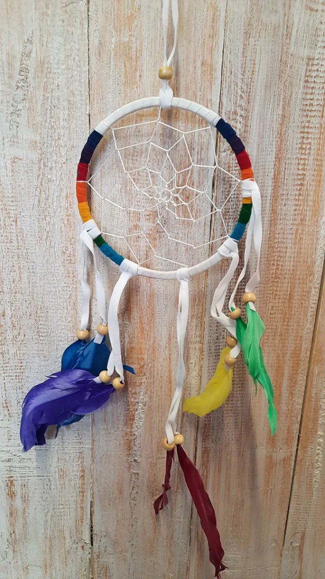 Zus & Zo Dromenvanger Regenboog wit 12cm