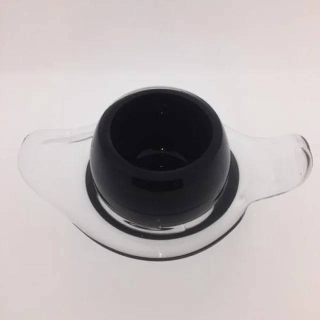 Loranto Houder van glas voor theelicht, zwart, 6-7 cm hoogte, 16-19 cm breedte, Loranto Transparant