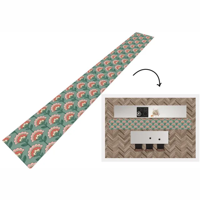 KitchenYeah Keukenloper - Keukenmat vinyl Bloemen - Retro - Patronen - Keukenmatten loper - Keuken vloerkleed tapijt, foto 8