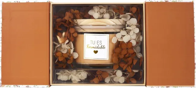 WDMT Geurkaars Geschenkset - 1 Luxe Kaars - Geurkaars Cadeauverpakking - Geschenkdoos - Kaars - Geurkaarsen Geschenkset - Sfeervolle Cadeau Verpakking - Geel