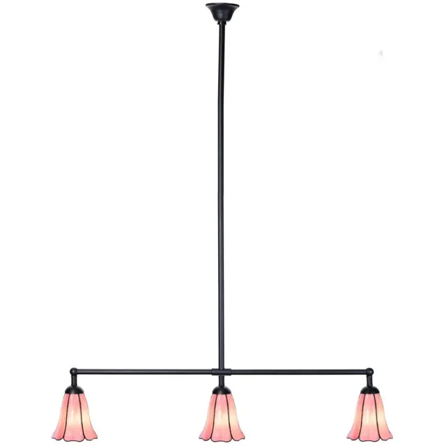 Coloured by Art Tiffany T-lamp 3 lichts Liseron Pink - Art Deco Trade Roze