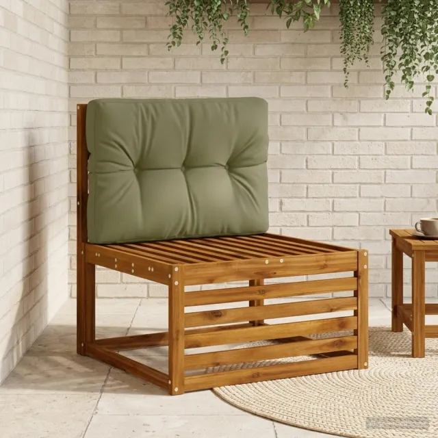 vidaXL Pallet Rugkussen VIANEN 100% Polyester Olijfgroen
