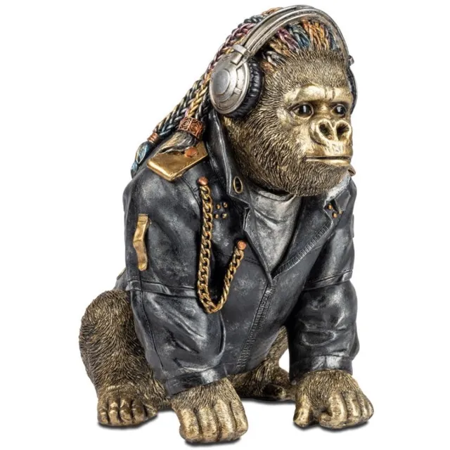 Formano Gorilla - Ruig - Stoer - Beeld - Polyresin - Goud - Zwart - Formano - 34x28x21cm - Beeld - Decoratie - Cool!!