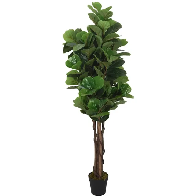 vidaXL Kunstplant - vijgenboom - 134 - bladeren - 120 - cm - groen